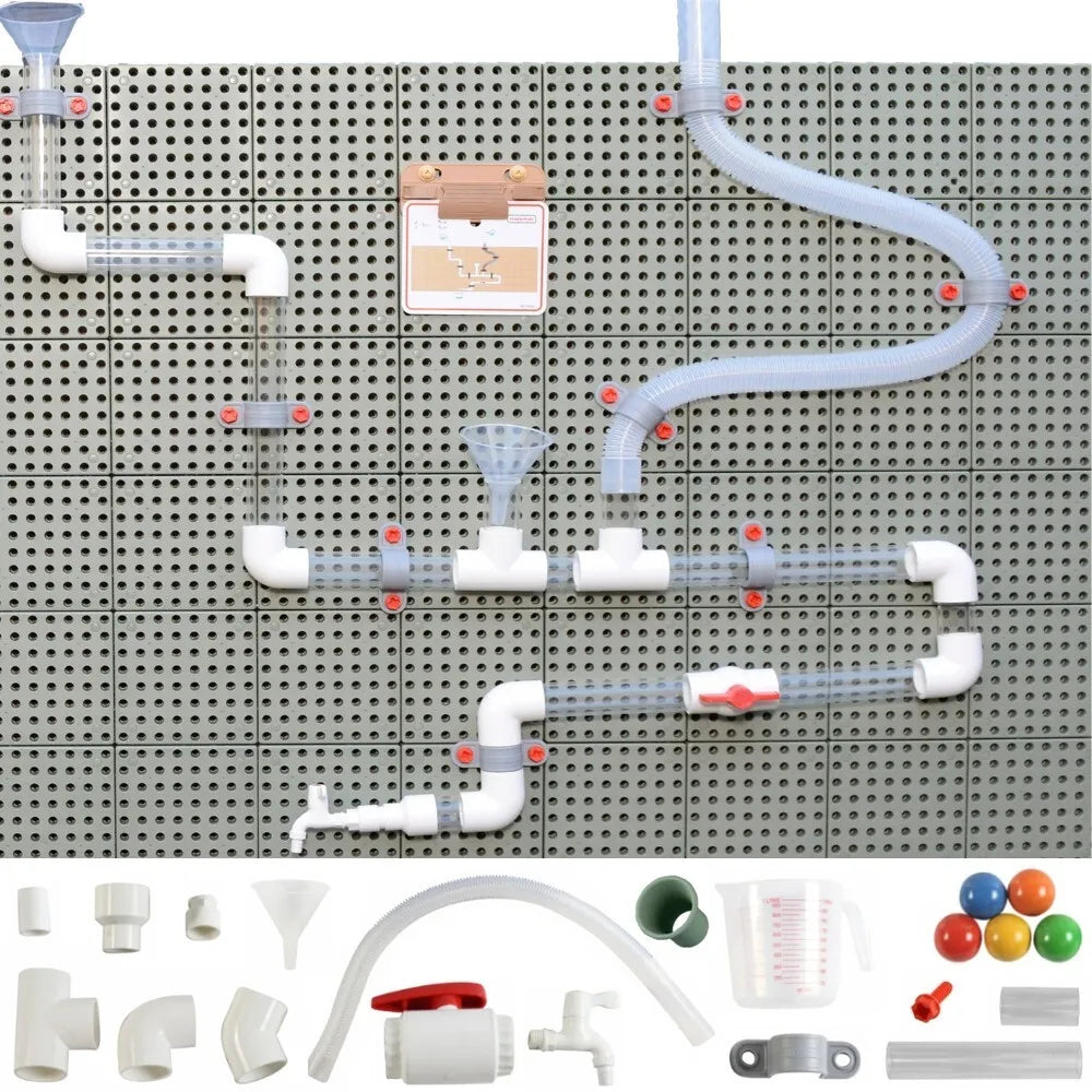Masterkidz STEM vamzdžių sistema „Vandens ir kamuoliukų trasos“